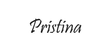 Free download pristina font